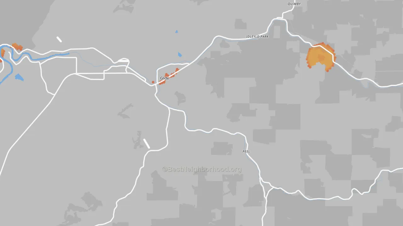 Bike Grade map of 97443, OR