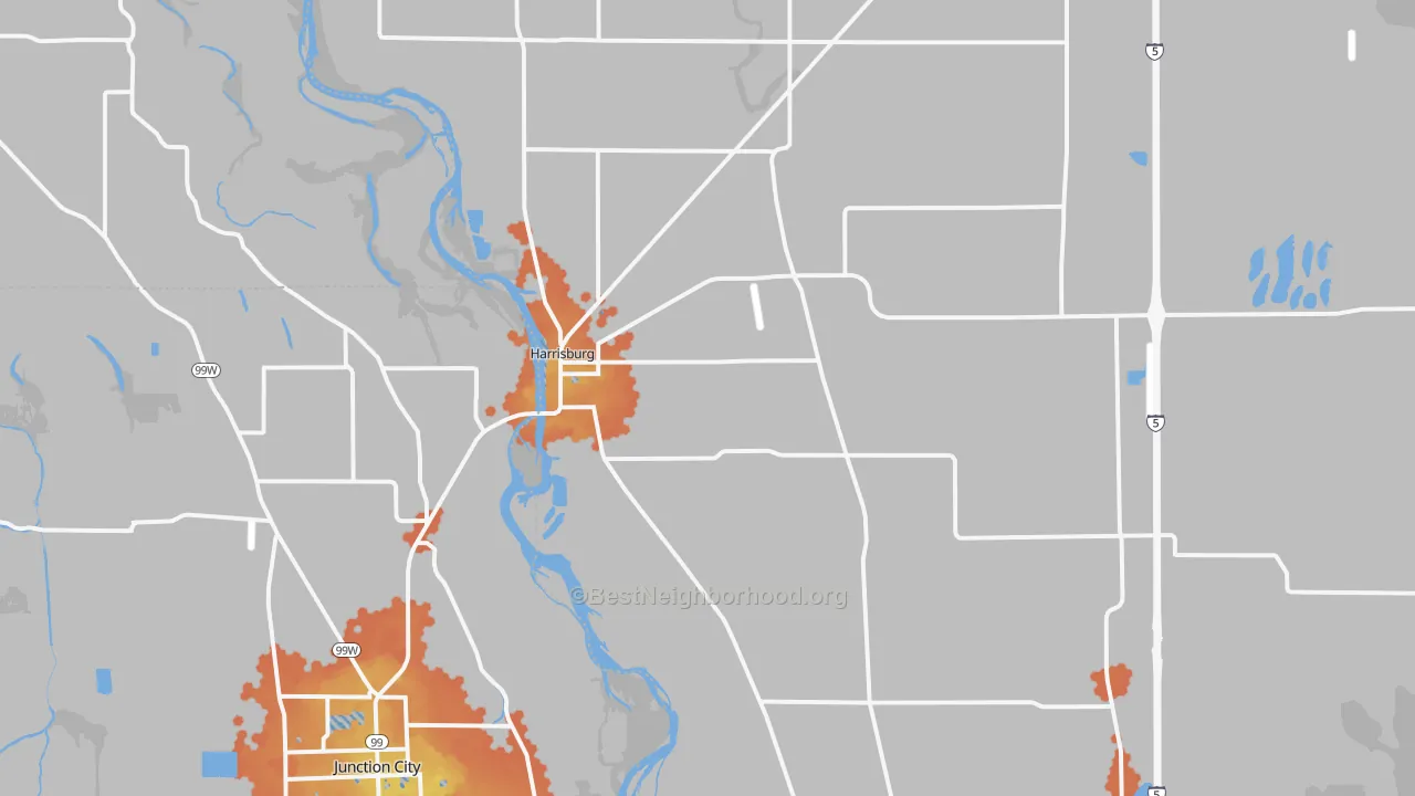 Bike Grade map of 97446, OR