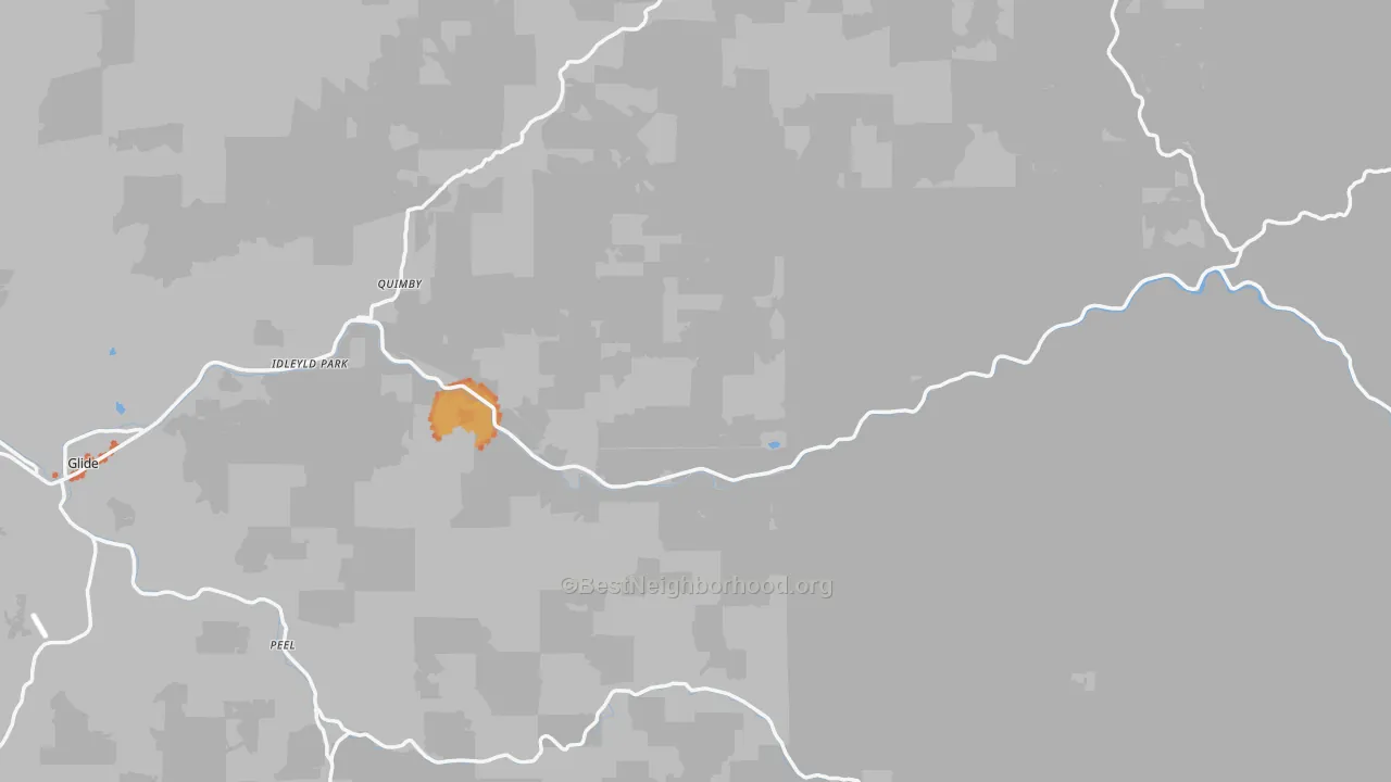 Bike Grade map of 97447, OR