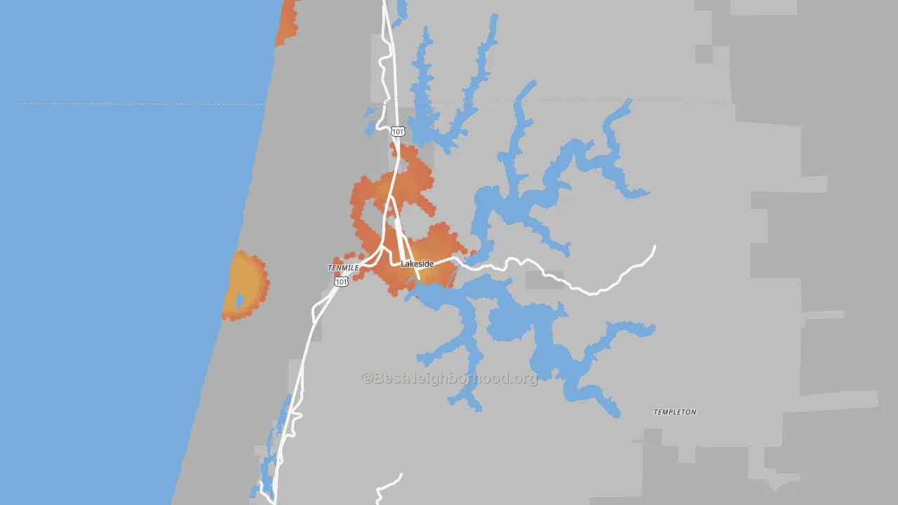 Bike Grade map of 97449, OR