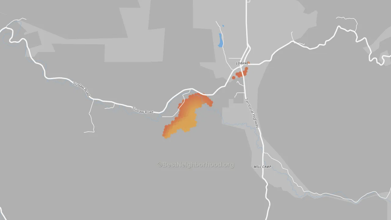 Bike Grade map of 97451, OR