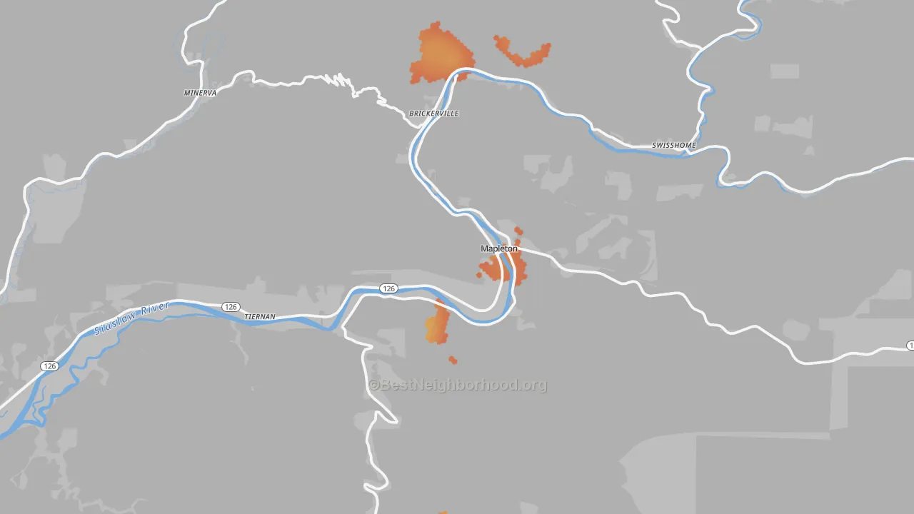 Bike Grade map of 97453, OR