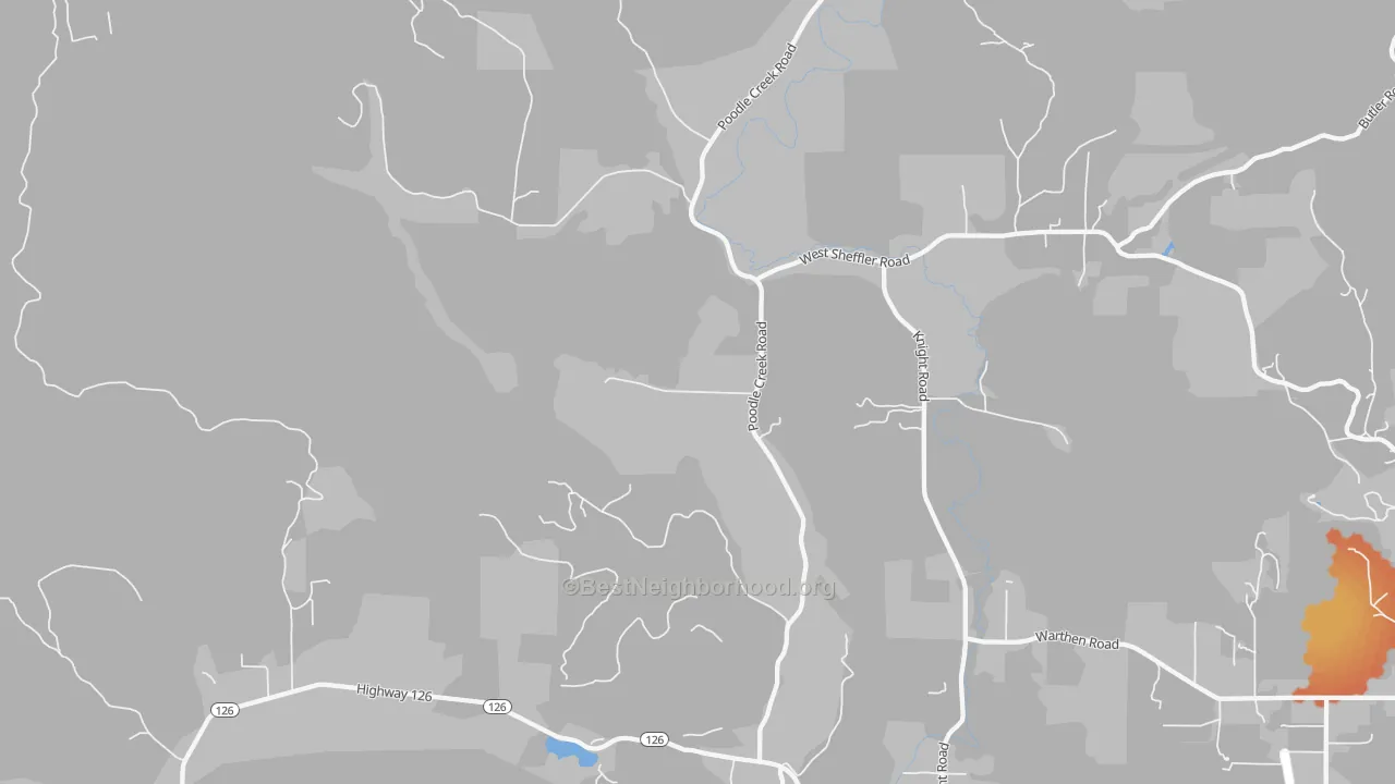 Bike Grade map of 97461, OR