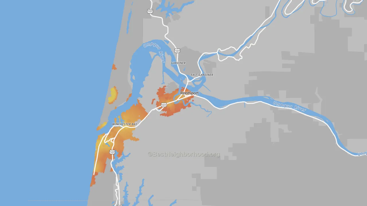 Bike Grade map of 97467, OR