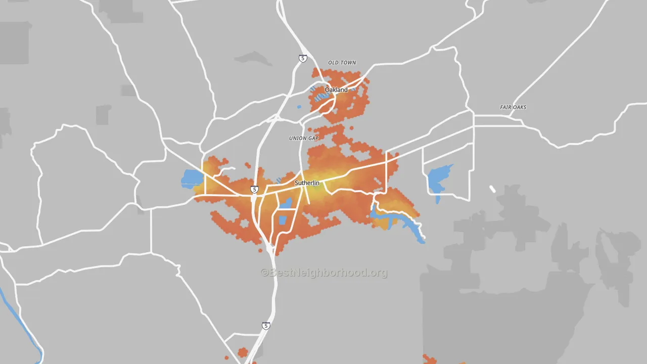 Bike Grade map of 97479, OR