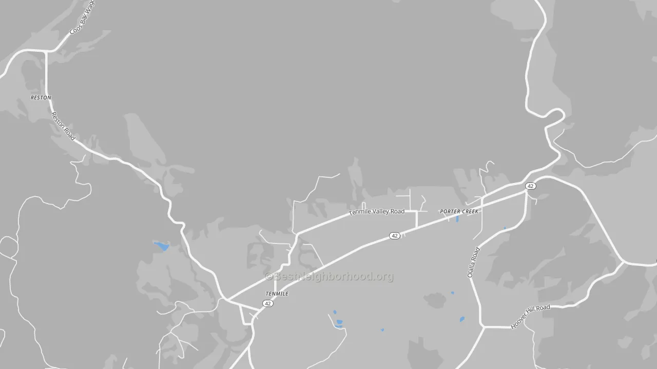 Bike Grade map of 97481, OR