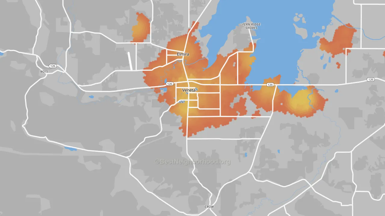 Bike Grade map of 97487, OR