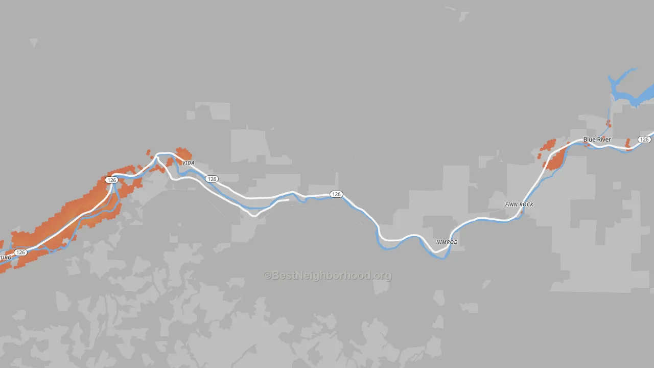 Bike Grade map of 97488, OR