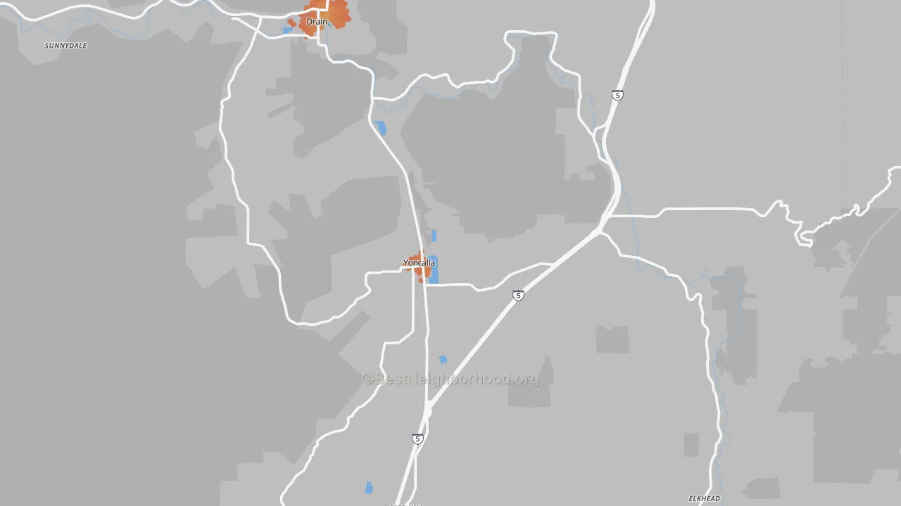 Bike Grade map of 97499, OR