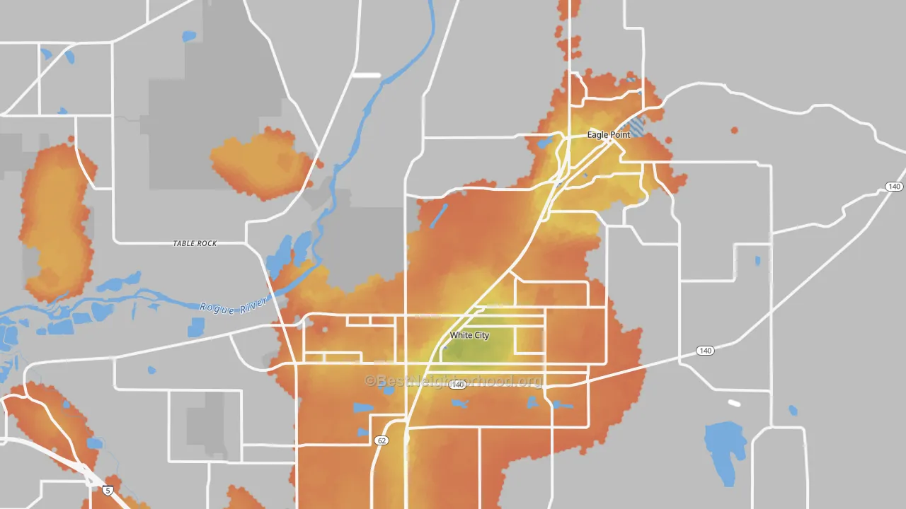 Bike Grade map of 97503, OR