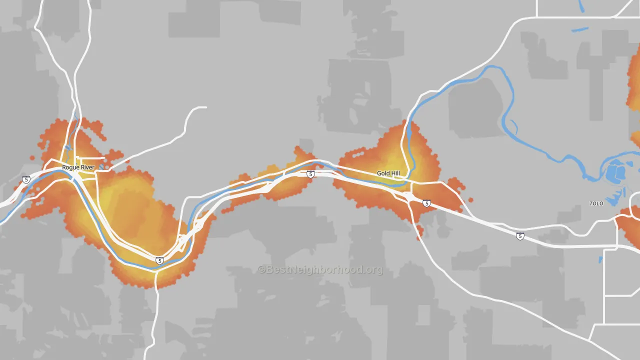 Bike Grade map of 97525, OR