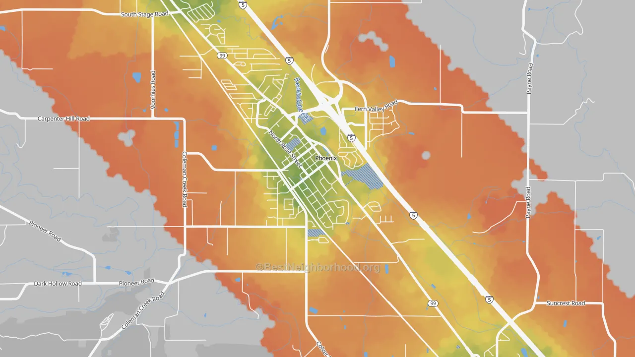 Bike Grade map of 97535, OR