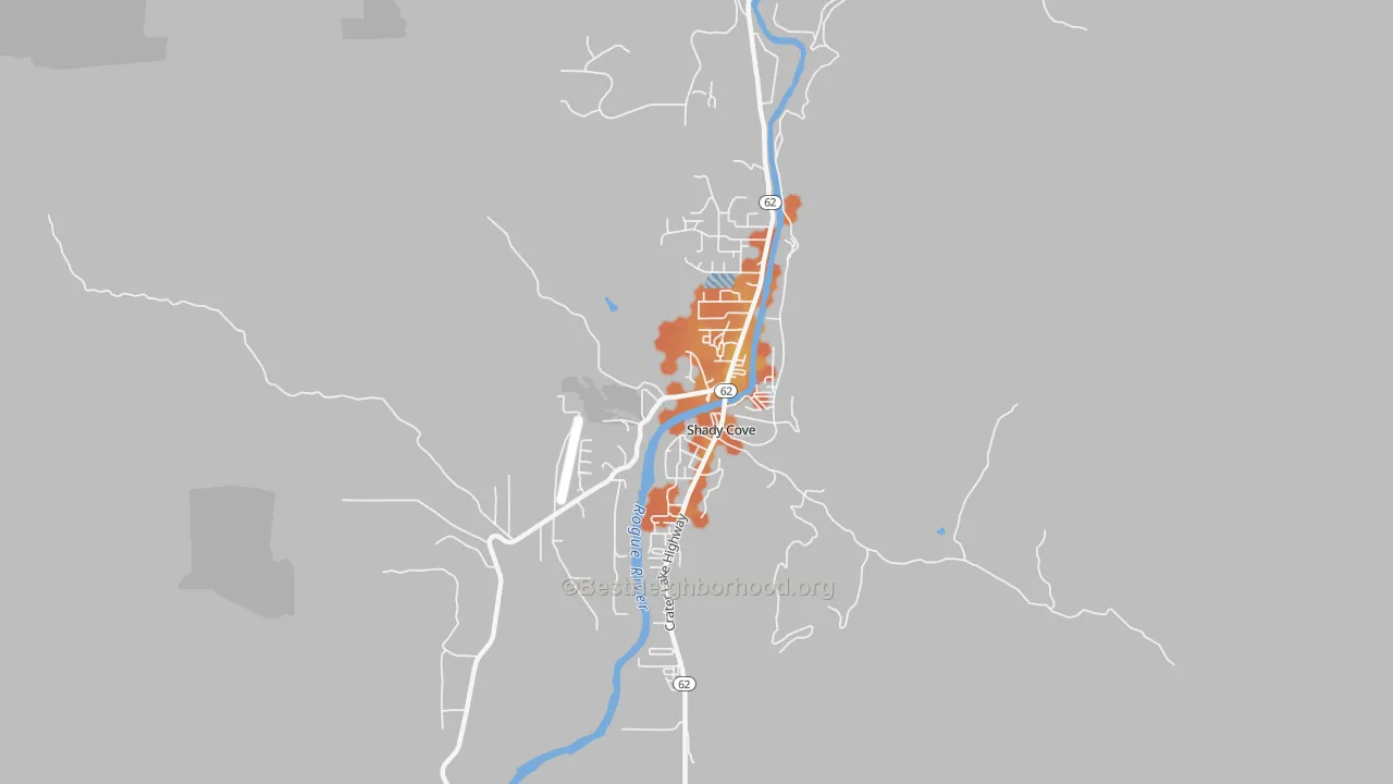 Bike Grade map of 97539, OR