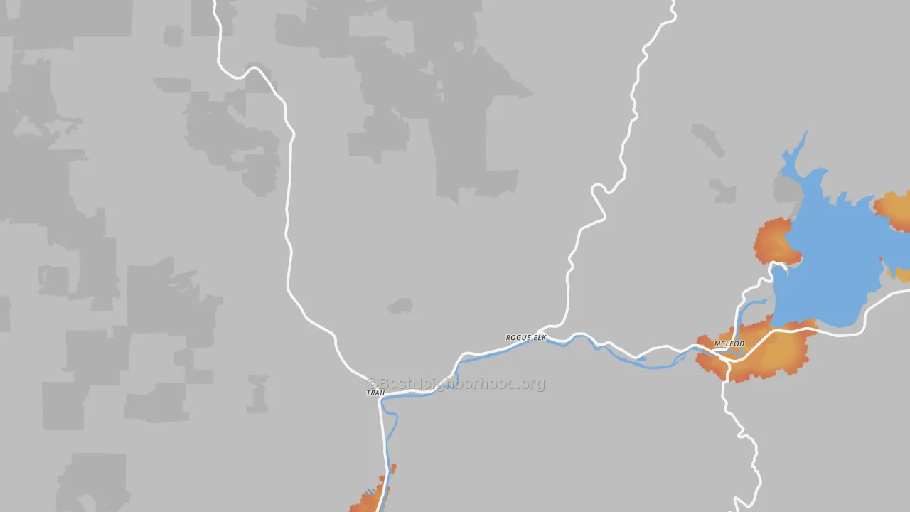Bike Grade map of 97541, OR