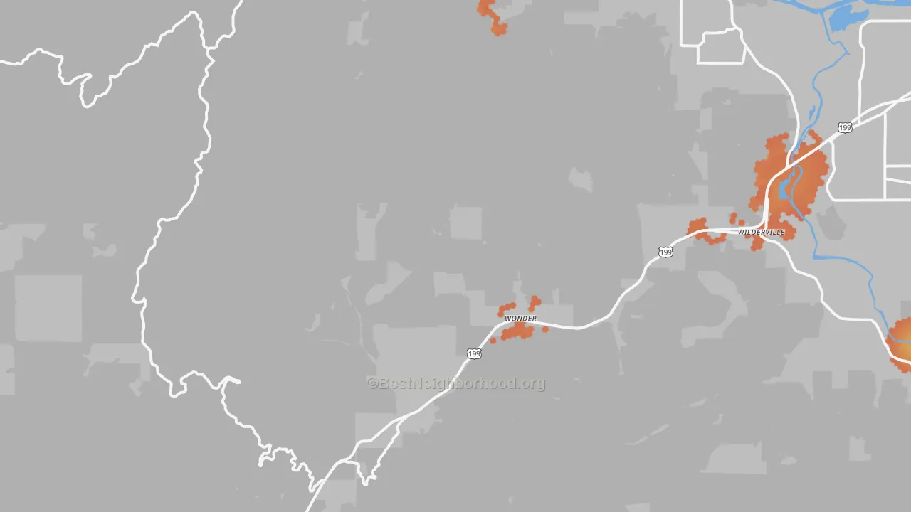 Bike Grade map of 97543, OR