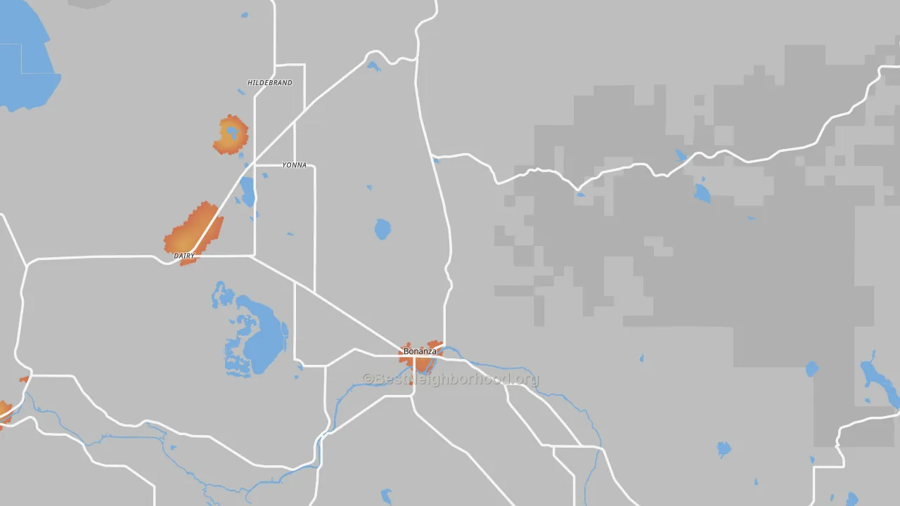 Bike Grade map of 97623, OR