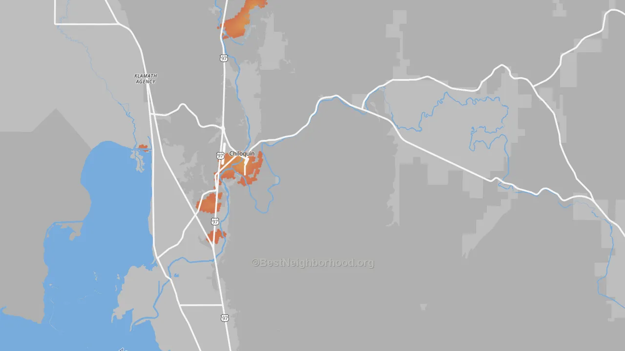 Bike Grade map of 97624, OR