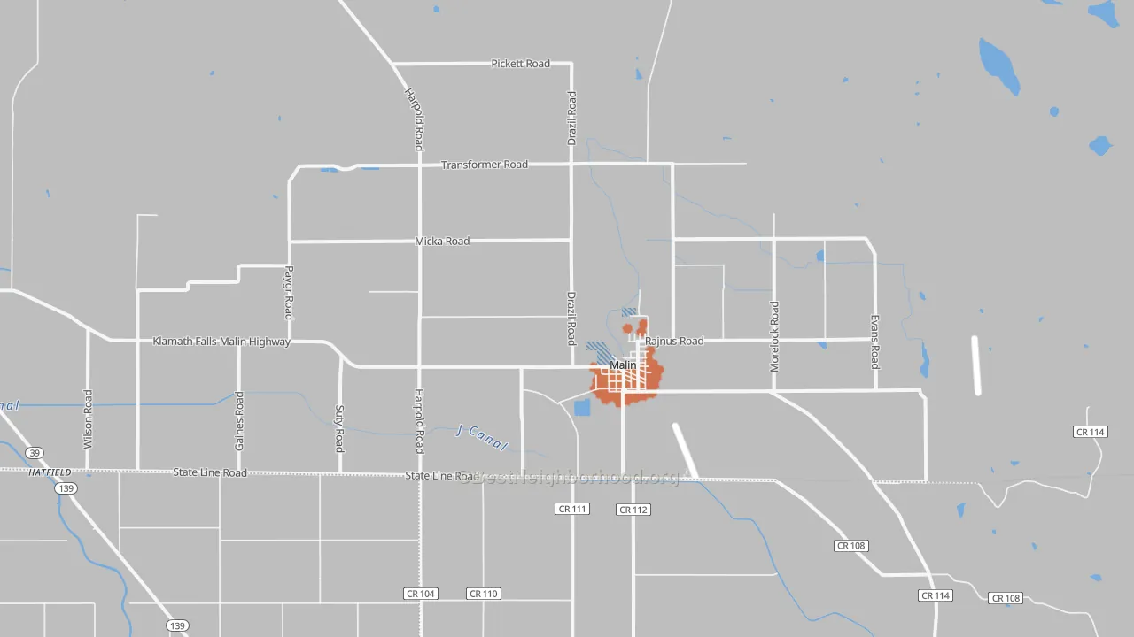 Bike Grade map of 97632, OR