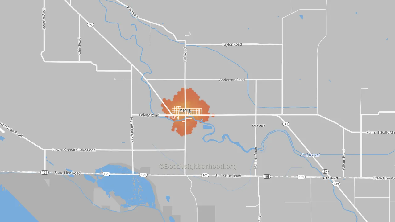 Bike Grade map of 97633, OR
