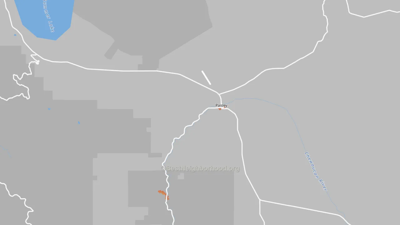 Bike Grade map of 97636, OR