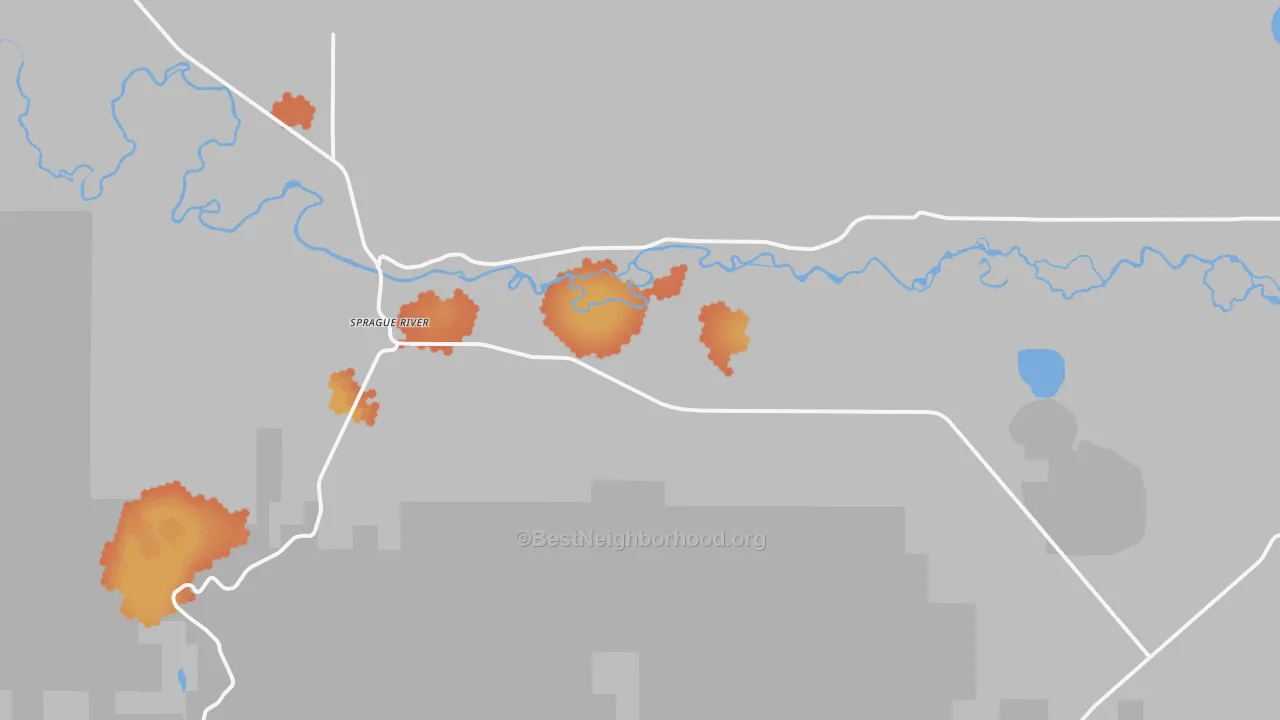 Bike Grade map of 97639, OR