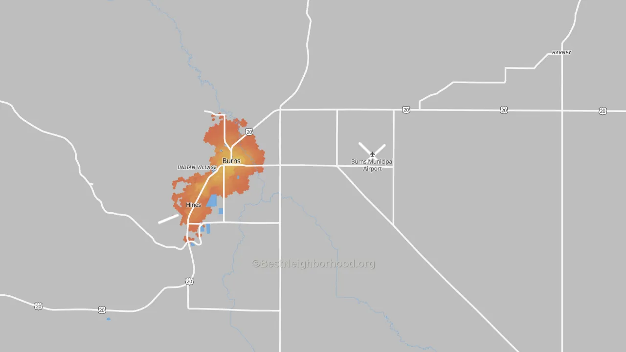 Bike Grade map of 97720, OR