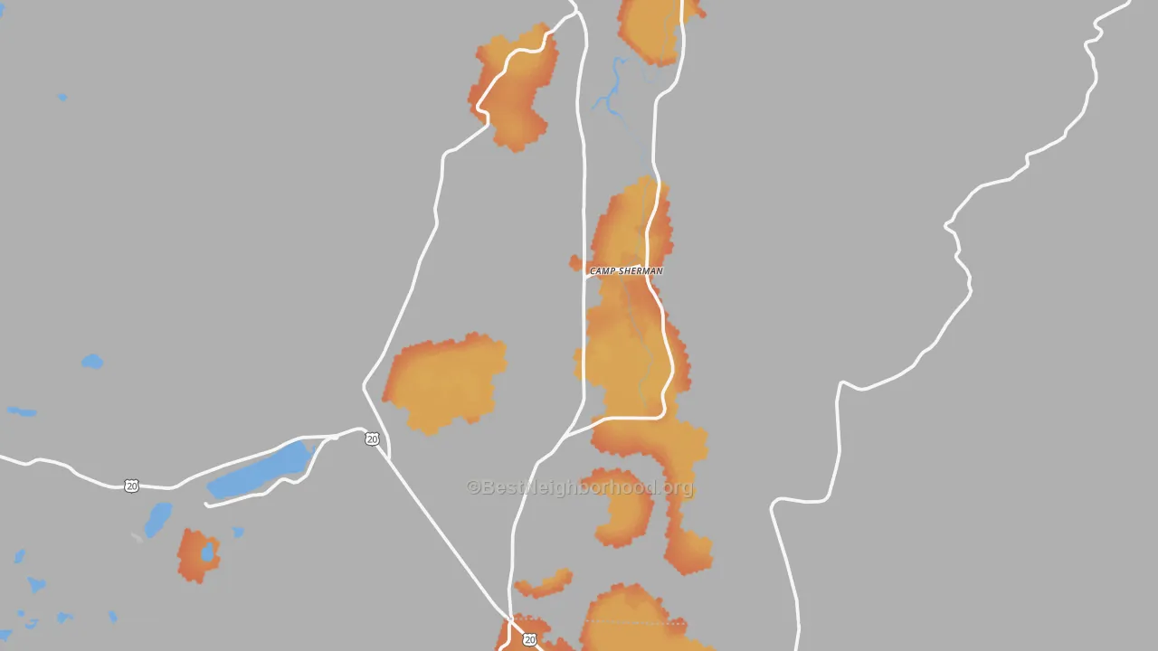 Bike Grade map of 97730, OR