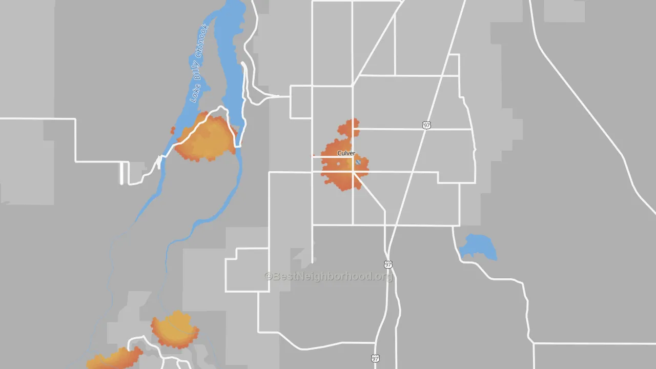 Bike Grade map of 97734, OR