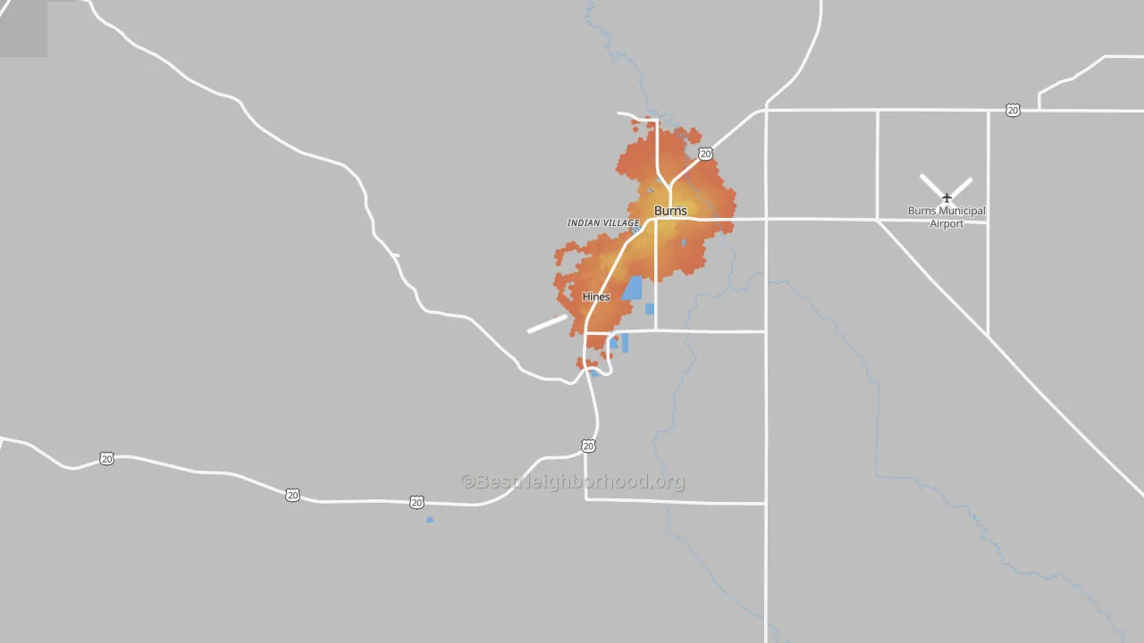 Bike Grade map of 97738, OR