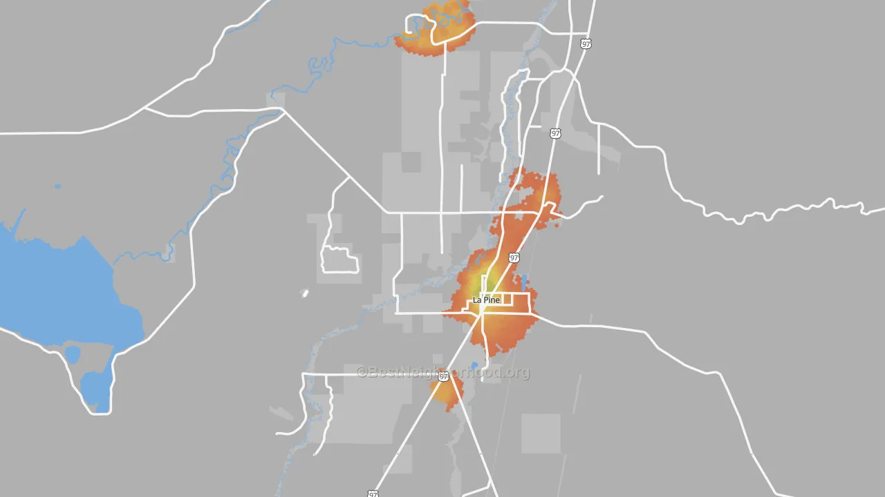 Bike Grade map of 97739, OR
