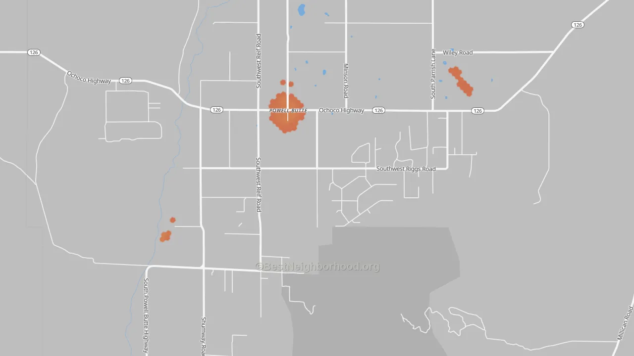 Bike Grade map of 97753, OR