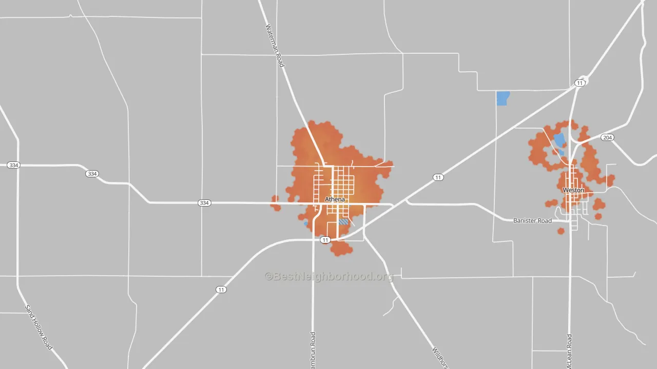 Bike Grade map of 97813, OR