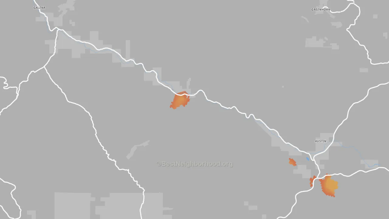 Bike Grade map of 97817, OR