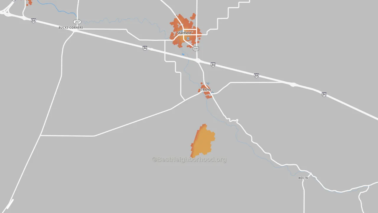 Bike Grade map of 97826, OR