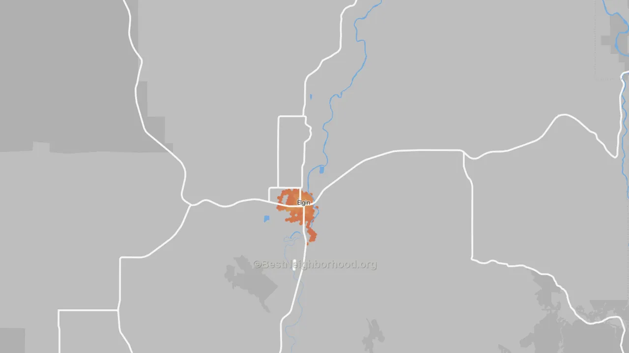 Bike Grade map of 97827, OR