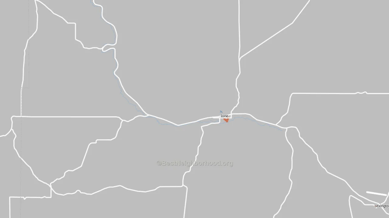 Bike Grade map of 97843, OR
