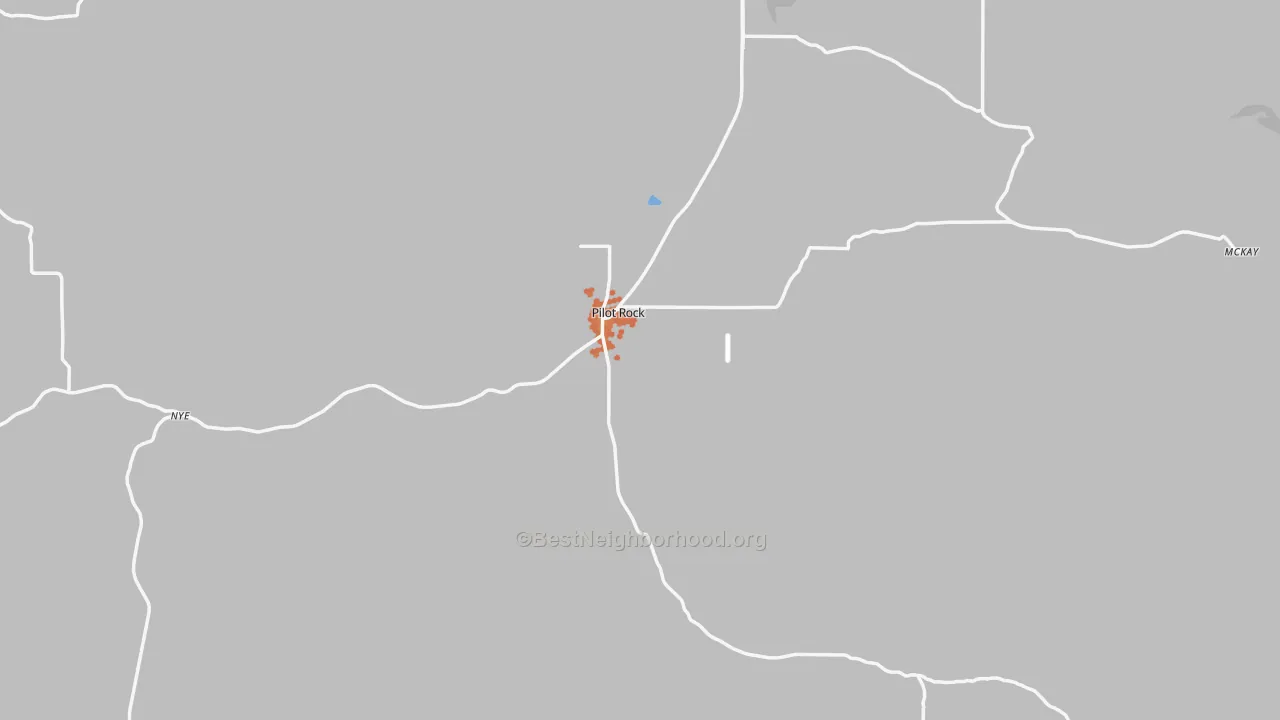 Bike Grade map of 97868, OR