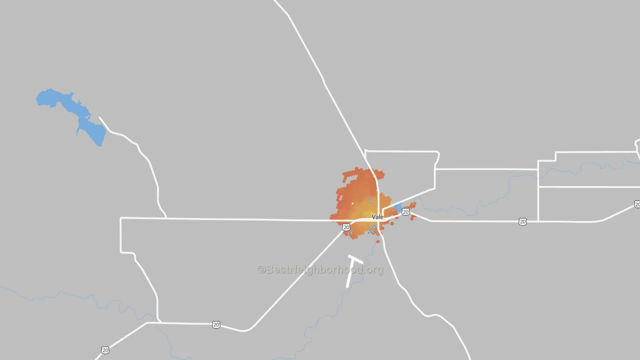Bike Grade map of 97918, OR