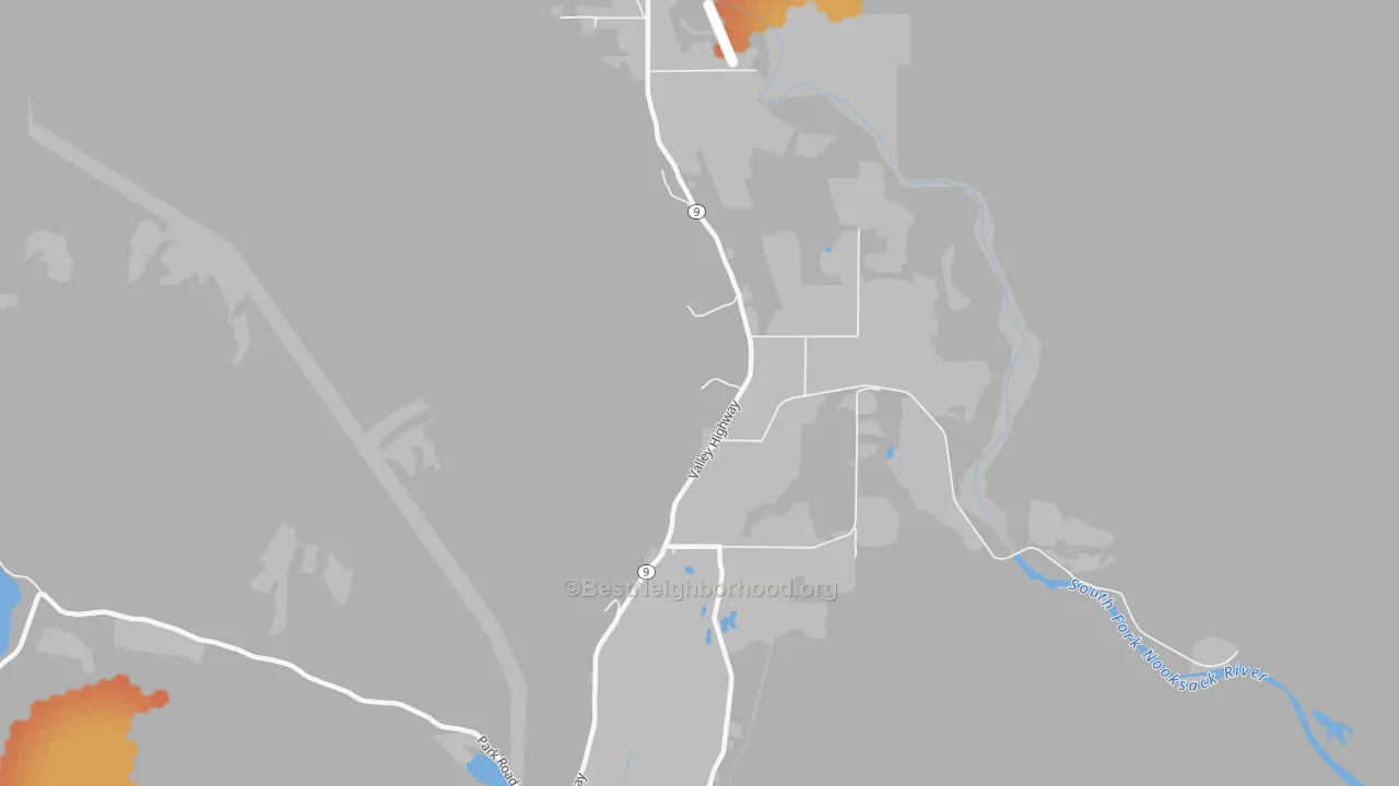 Bike Grade map of 98220, WA