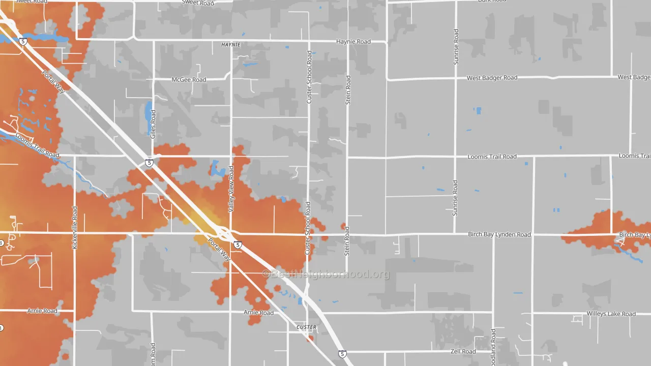 Bike Grade map of 98240, WA