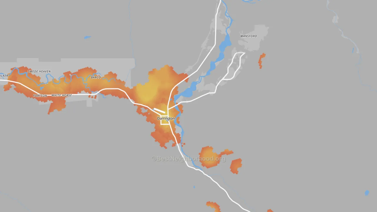 Bike Grade map of 98241, WA