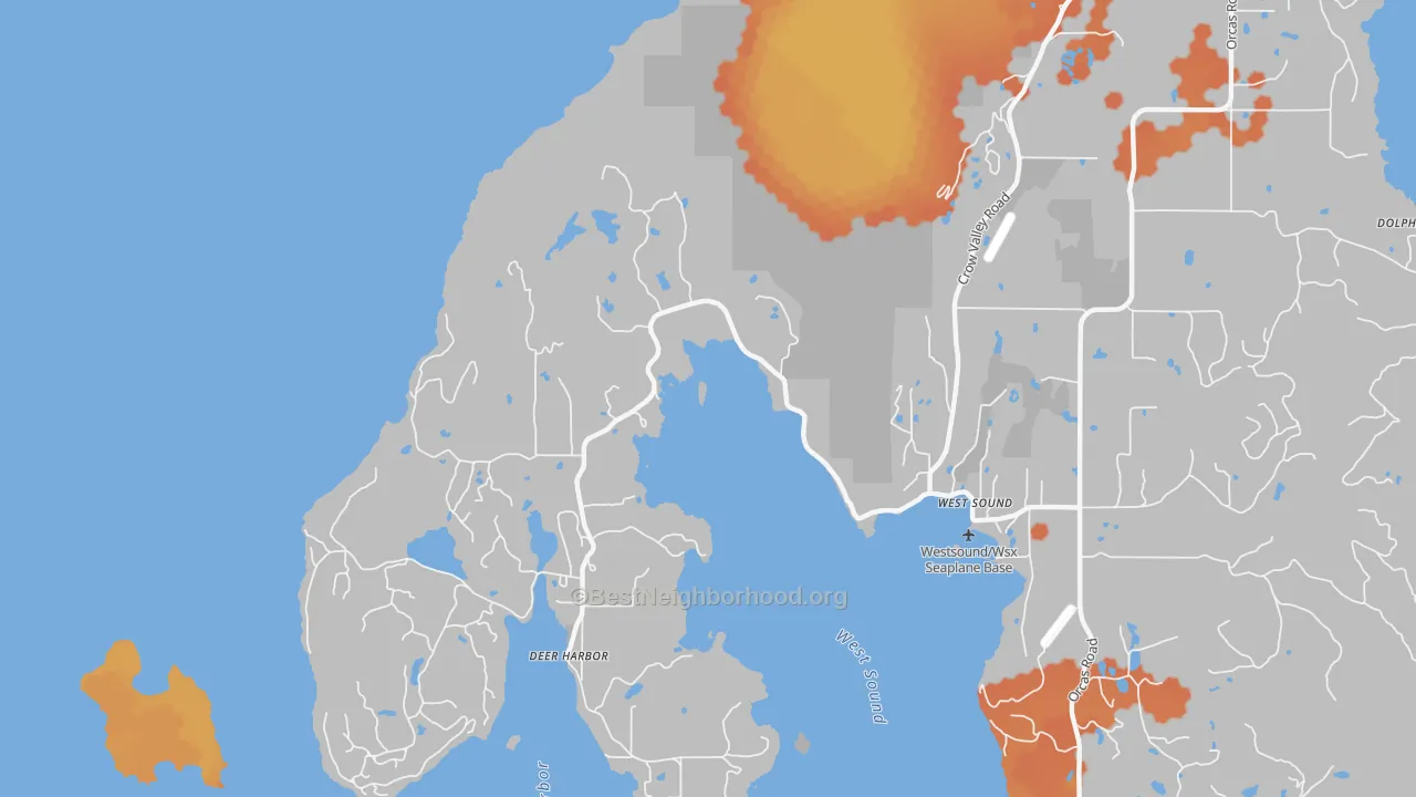 Bike Grade map of 98243, WA