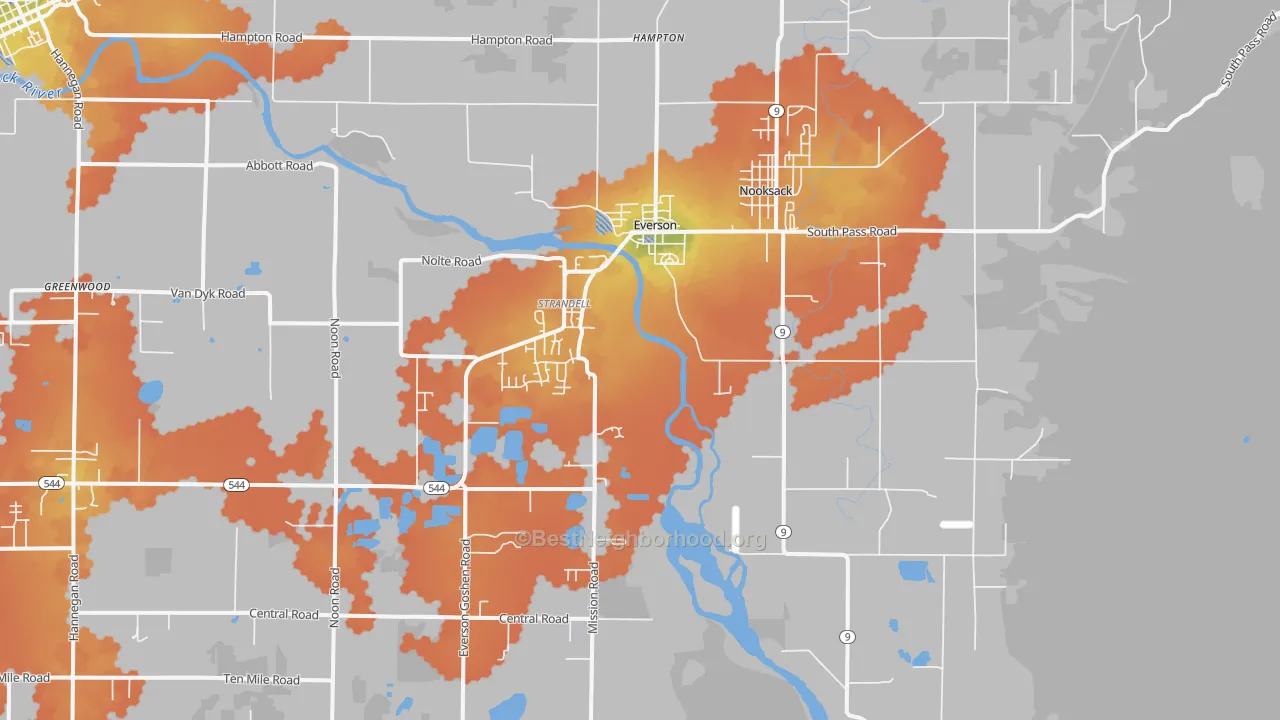 Bike Grade map of 98247, WA
