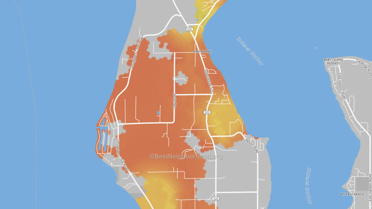 Bike Grade map of 98253, WA