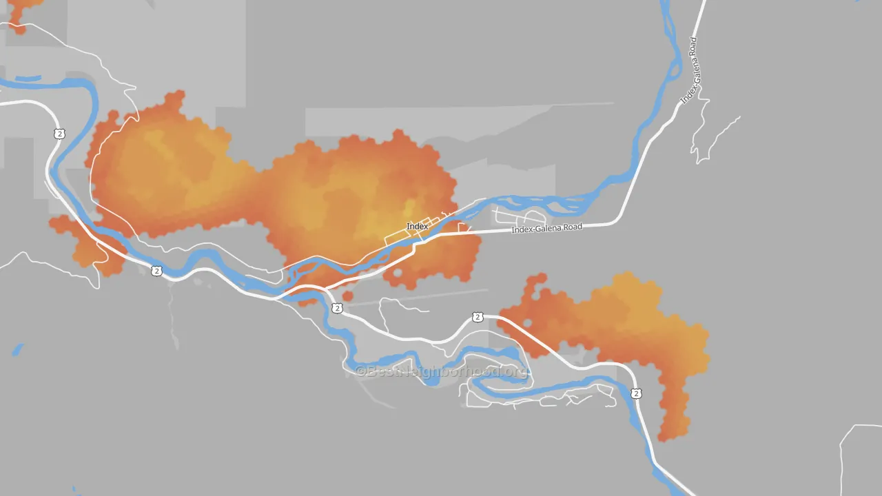 Bike Grade map of 98256, WA
