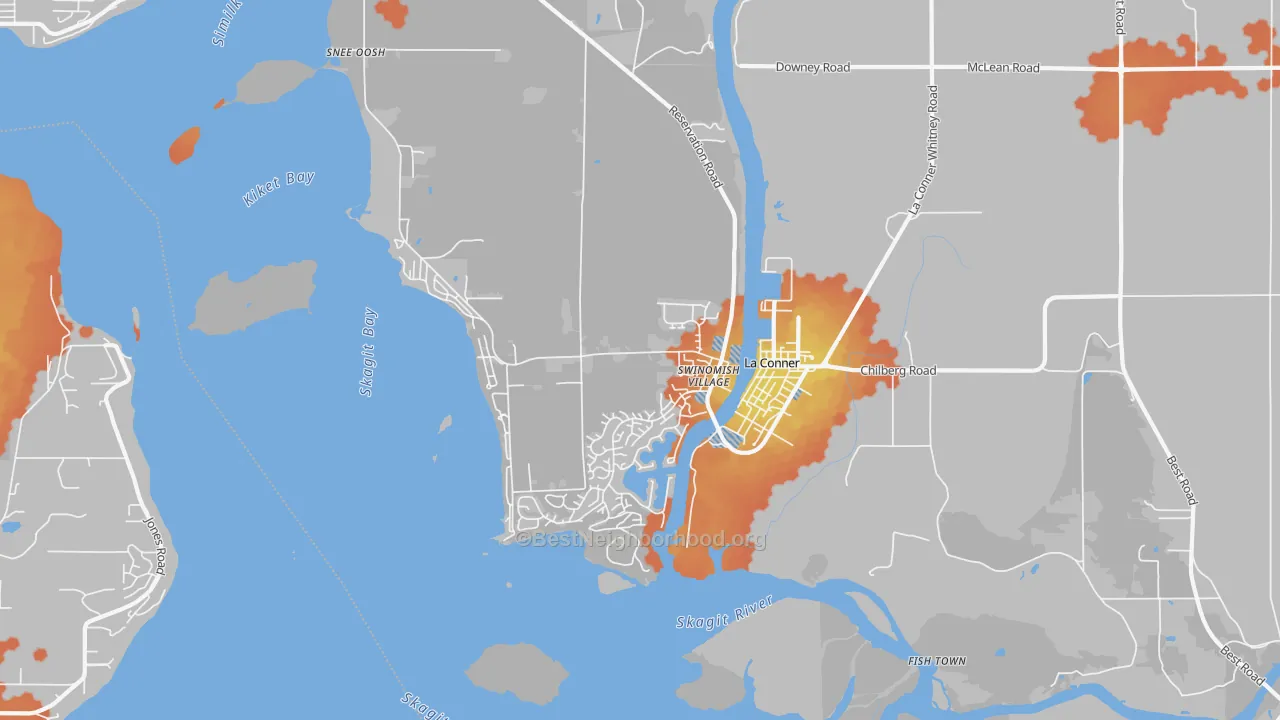 Bike Grade map of 98257, WA