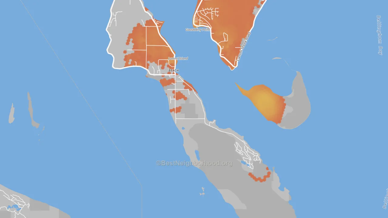 Bike Grade map of 98262, WA