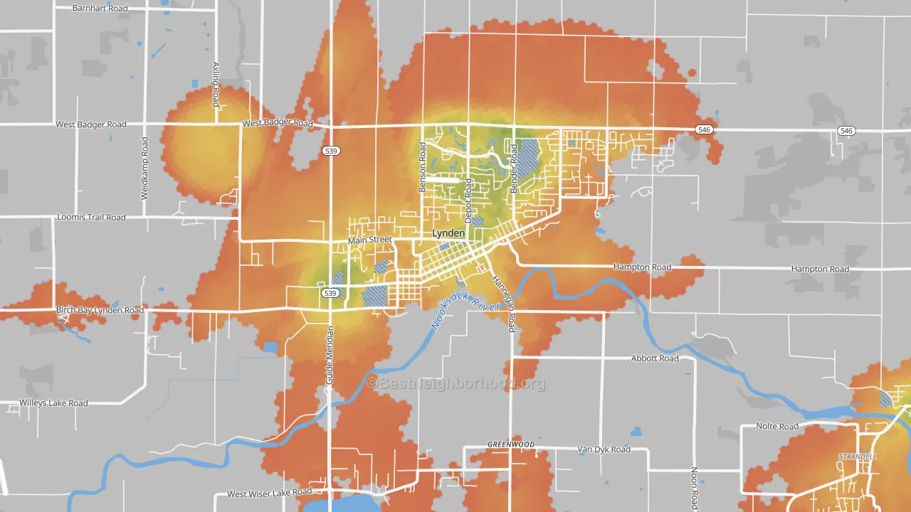 Bike Grade map of 98264, WA