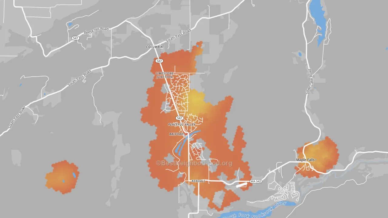 Bike Grade map of 98266, WA