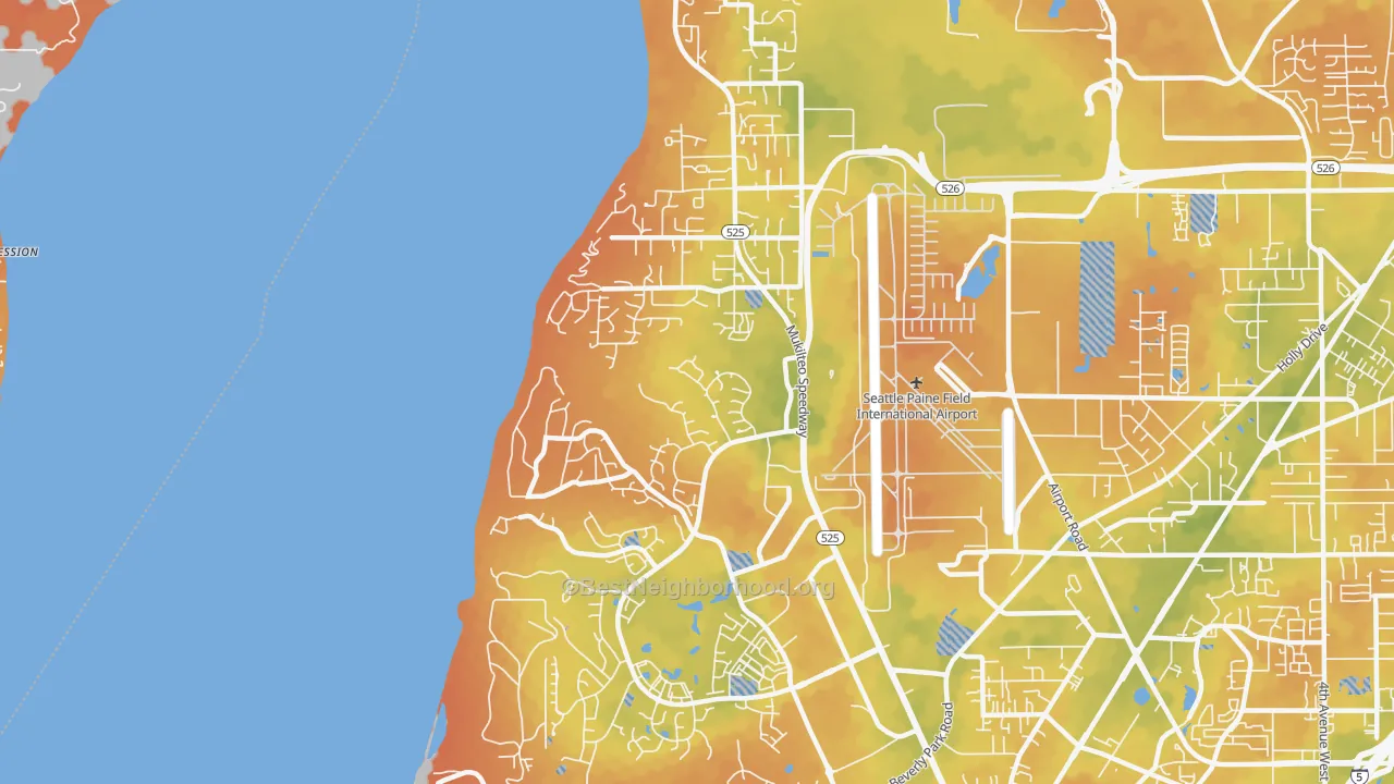 Bike Grade map of 98275, WA